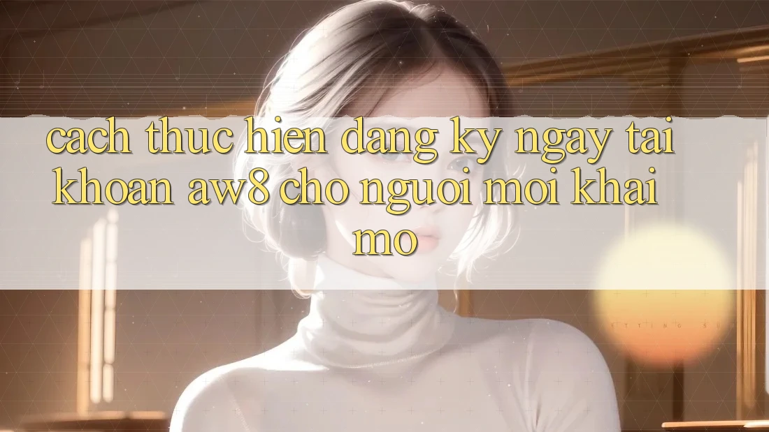 Cách thực hiện Đăng ký ngay Tài Khoản AW8 Cho Người Mới Khai mở Cách thực hiện Đăng ký ngay Tài Khoản AW8 Cho Người Mới Khai mở