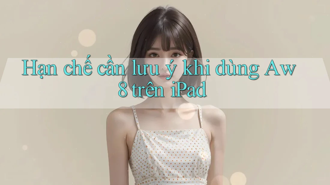 Hạn chế cần lưu ý khi dùng Aw8 trên iPad Hạn chế cần lưu ý khi dùng Aw8 trên iPad